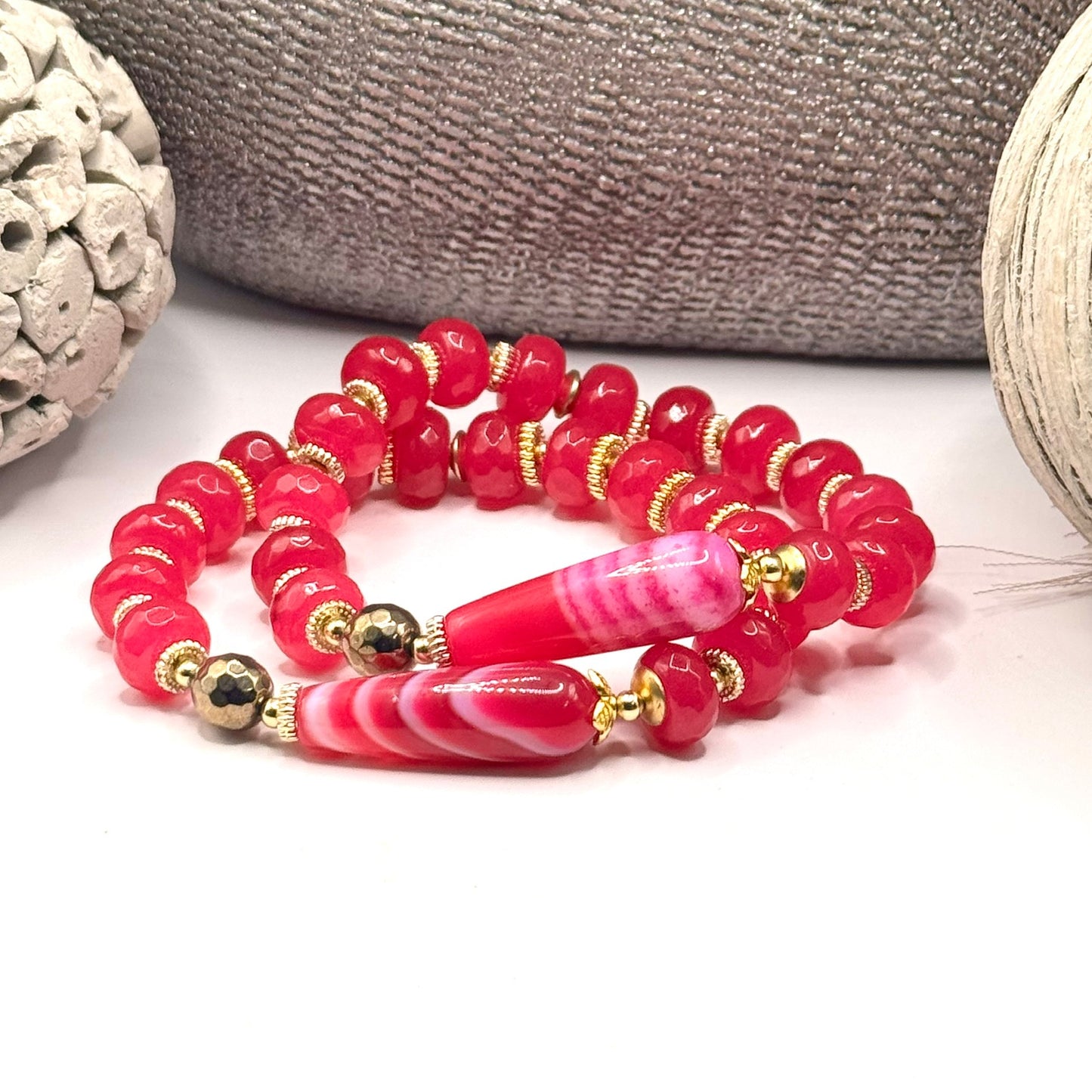 AP) Pink Striped Jade