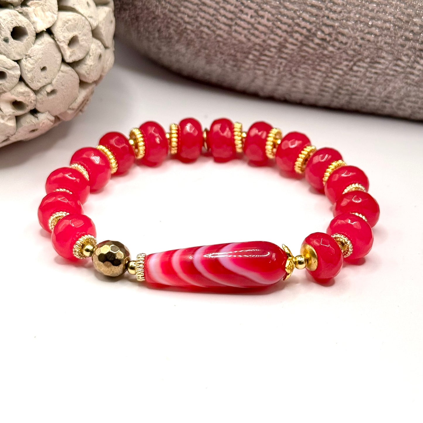 AP) Pink Striped Jade