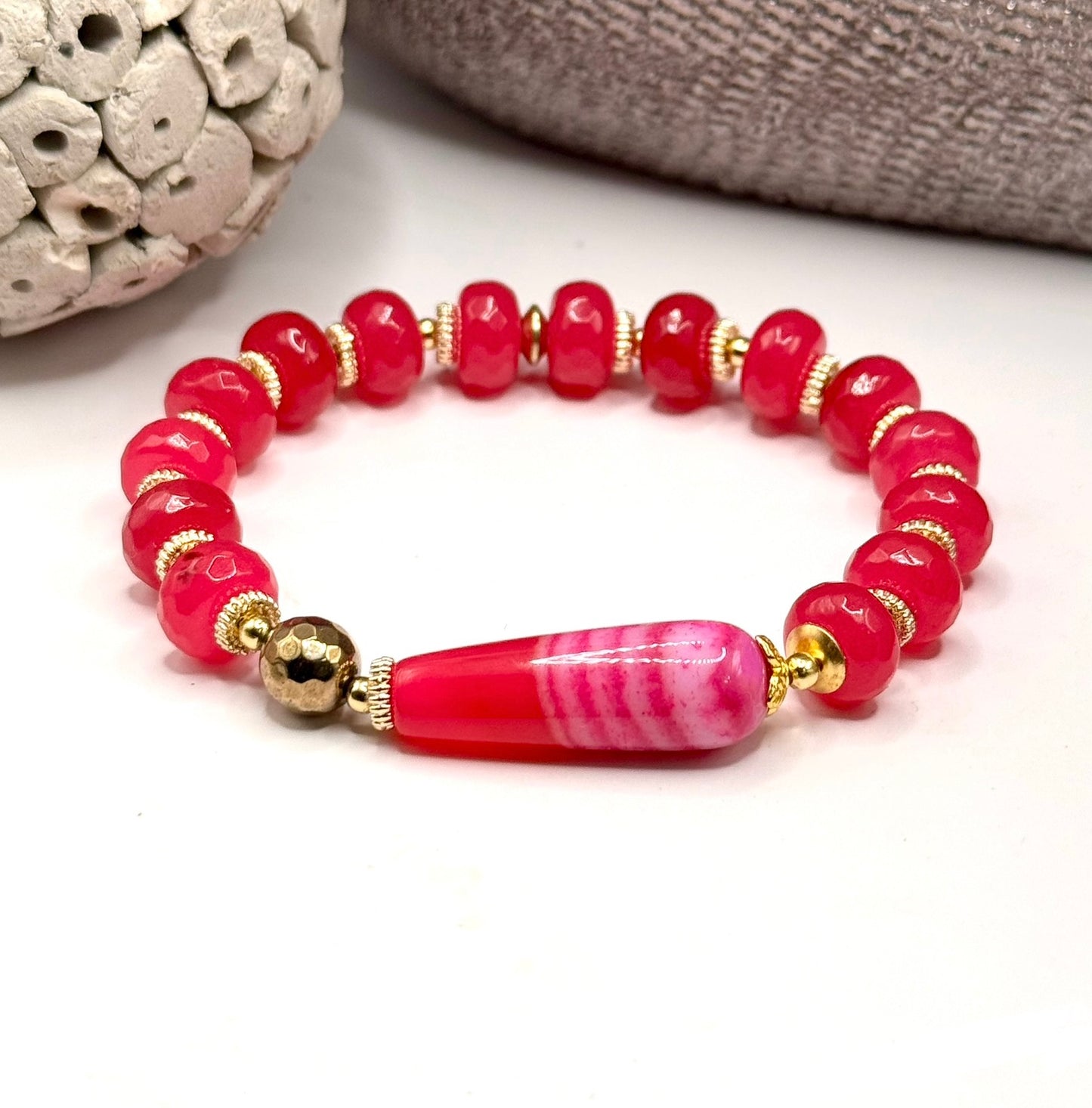AP) Pink Striped Jade
