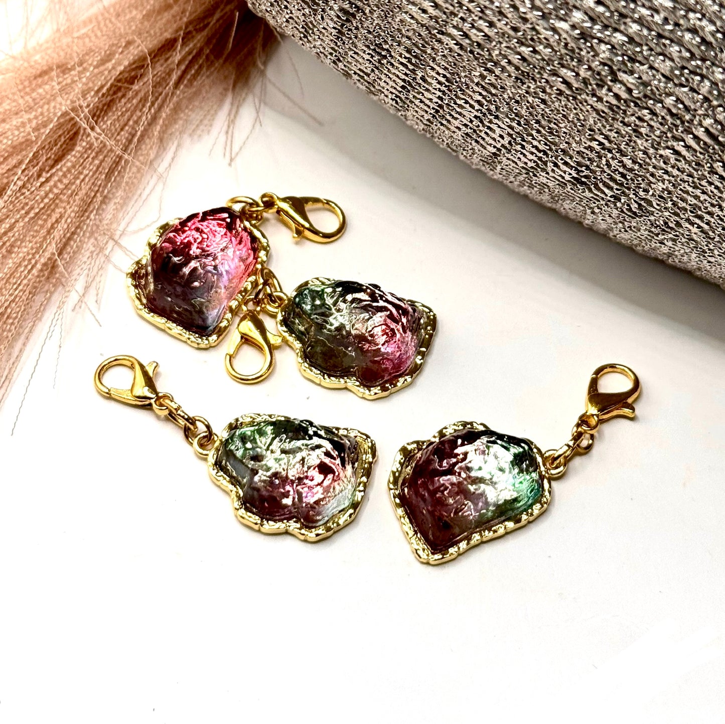 Z) 2-Toned Crystal Charm