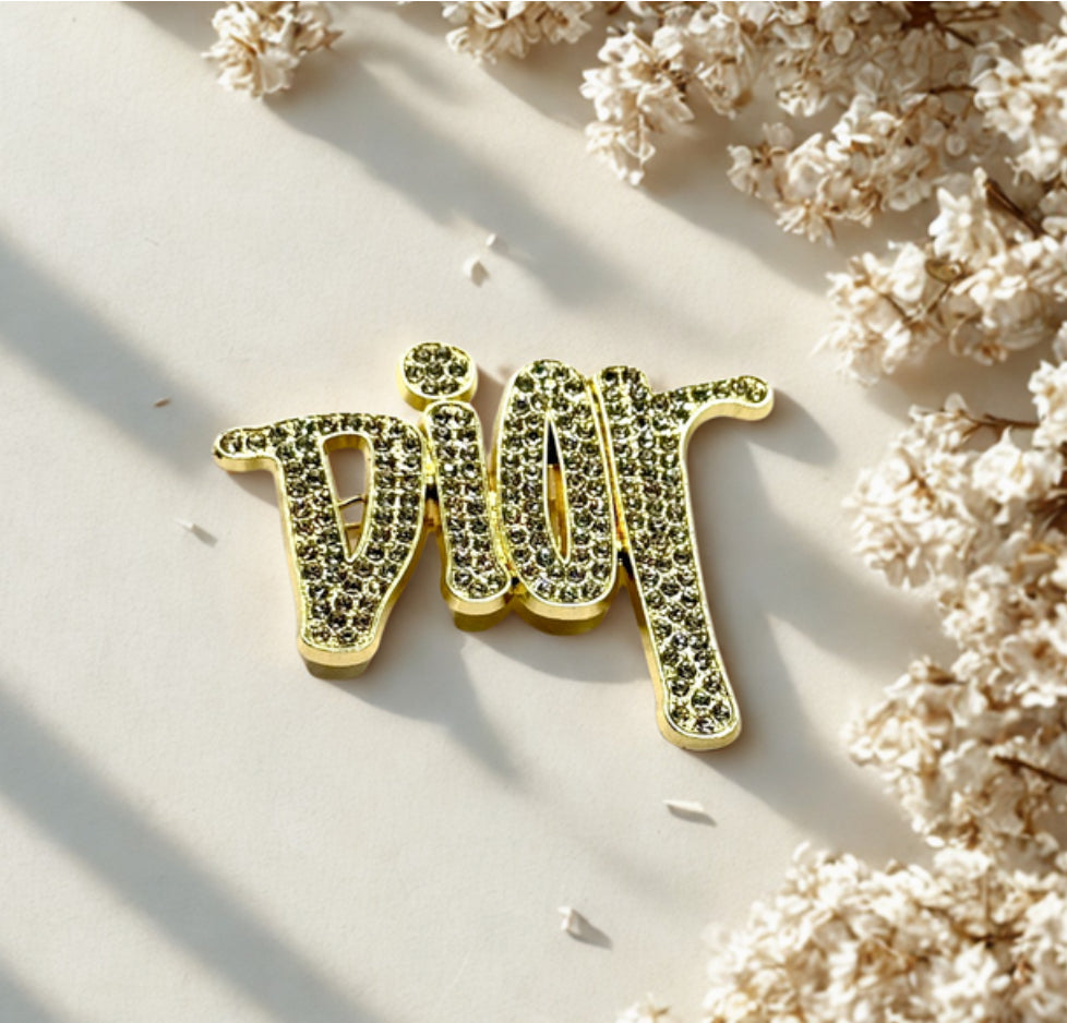 Z) DR Rhinestone Brooch