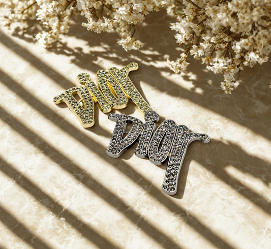 Z) DR Rhinestone Brooch
