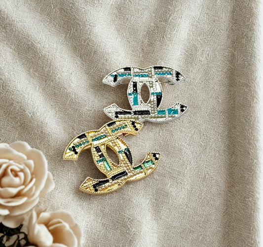 Z) CC Turquoise Brooch
