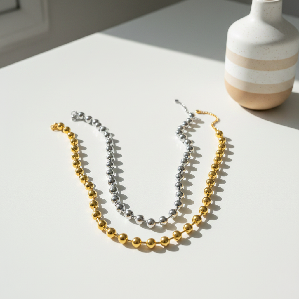 CH) Ball Chain Necklace