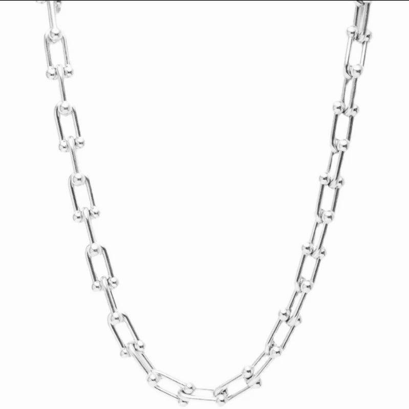 CH) Horseshoe Link Chain Necklace