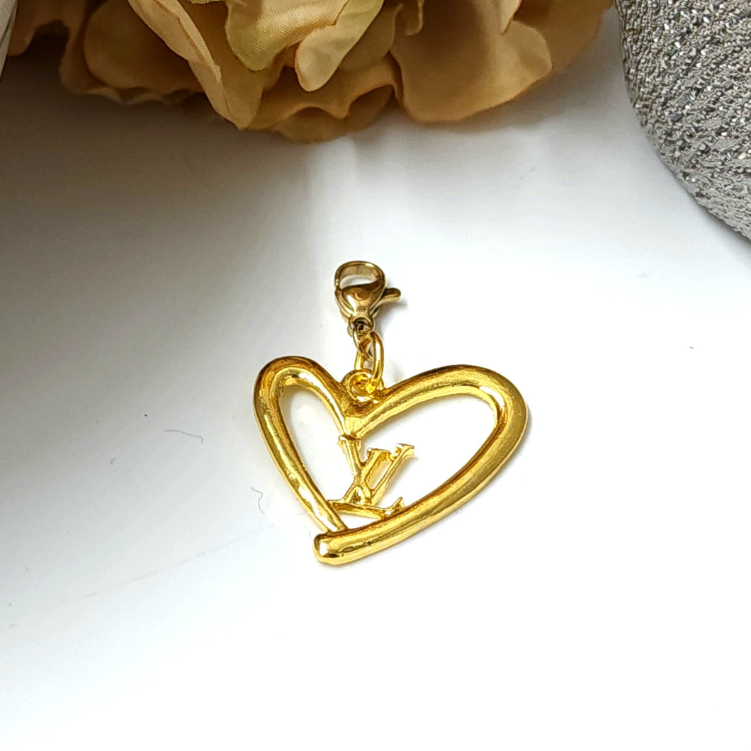 Z) LV Heart Charm