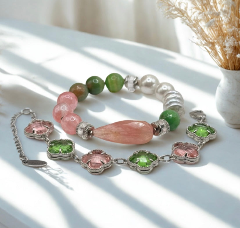 AP) Pink & Green Clover Box Set