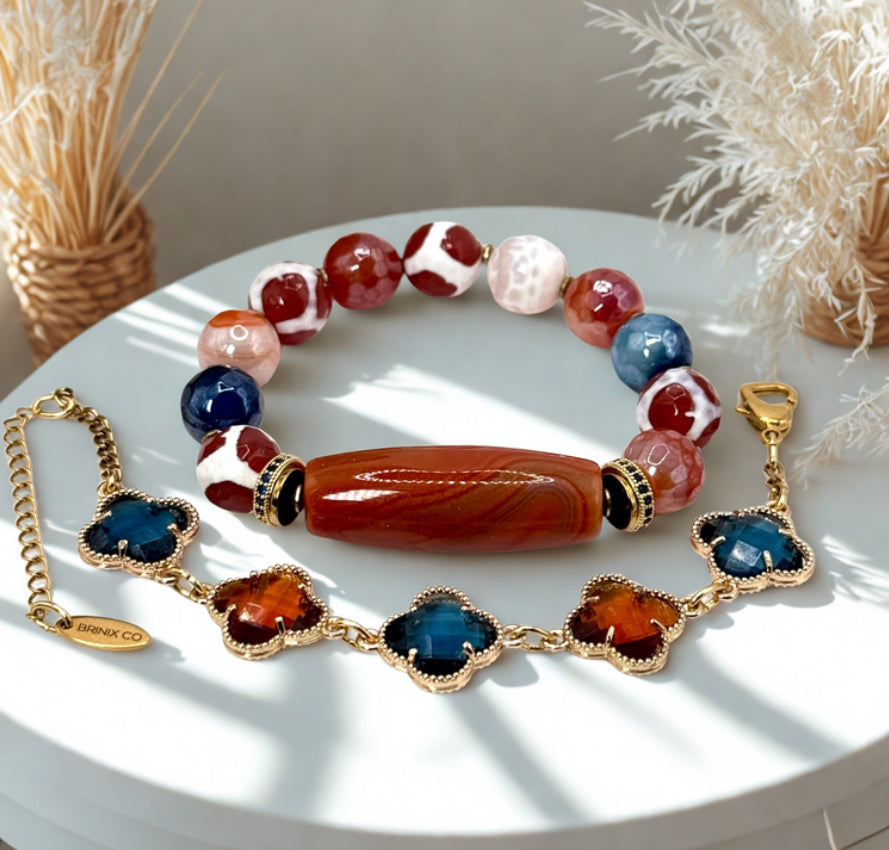 AO) Orange & Blue Clover Box Set