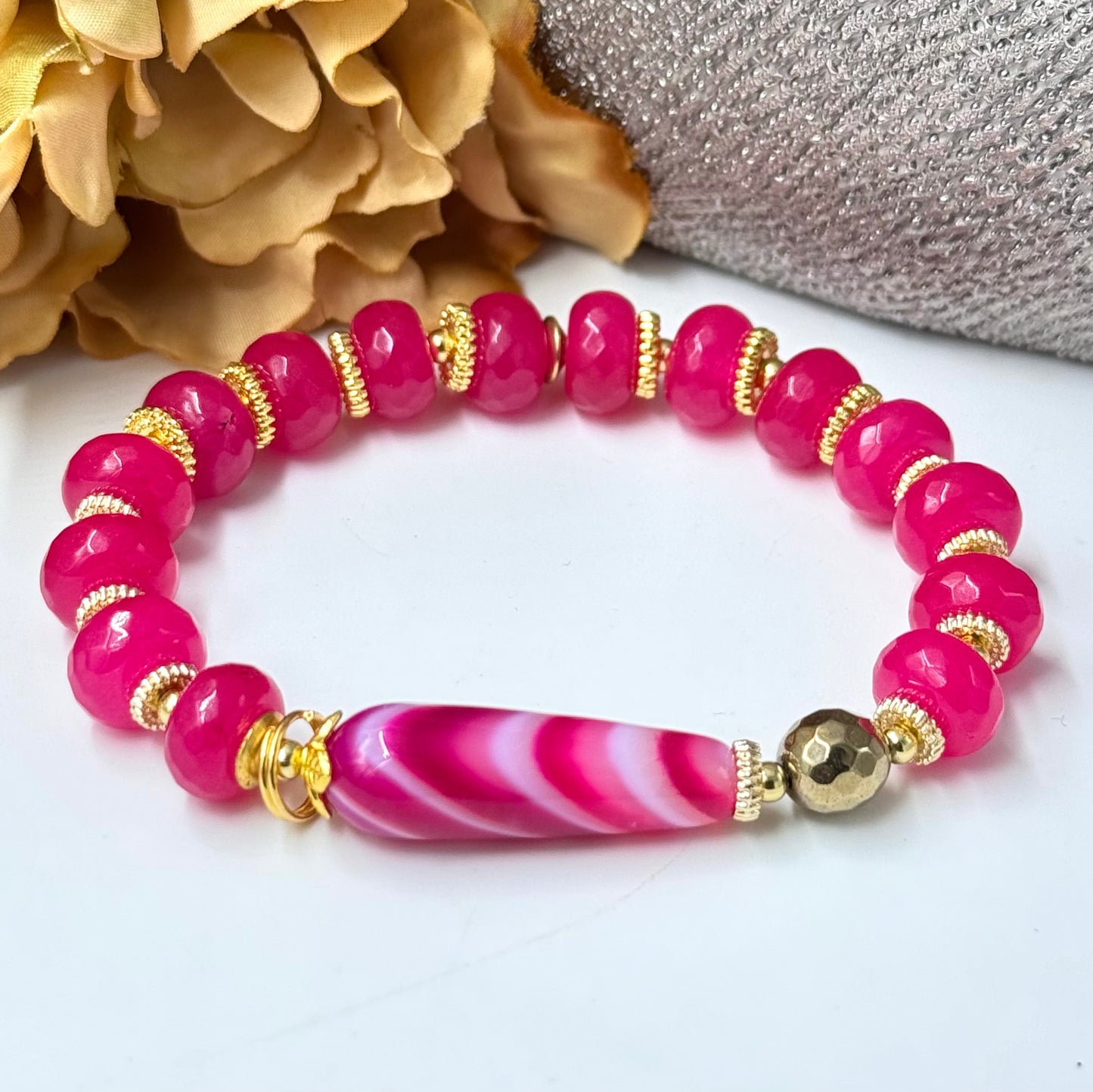 AP) Pink Striped Jade