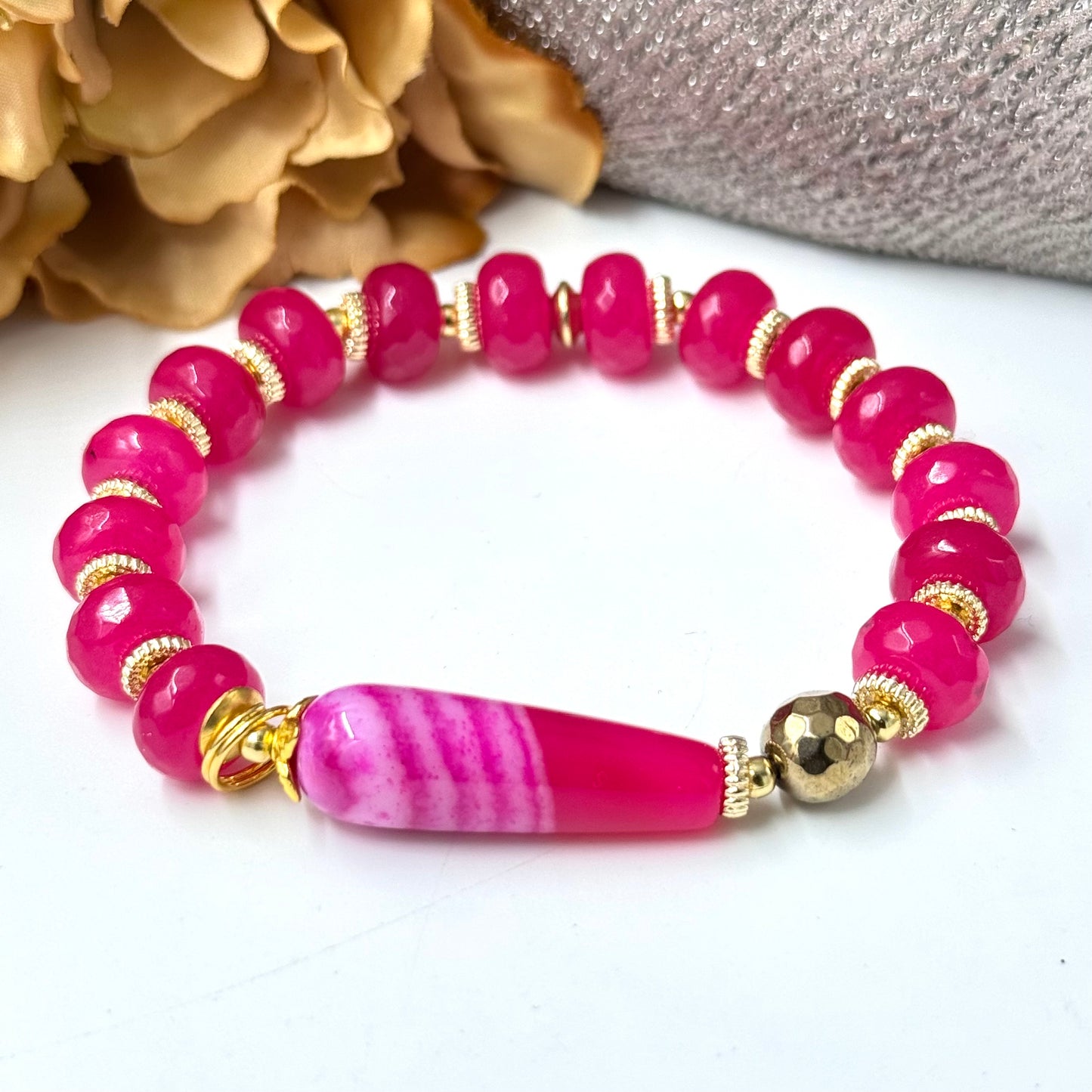 AP) Pink Striped Jade