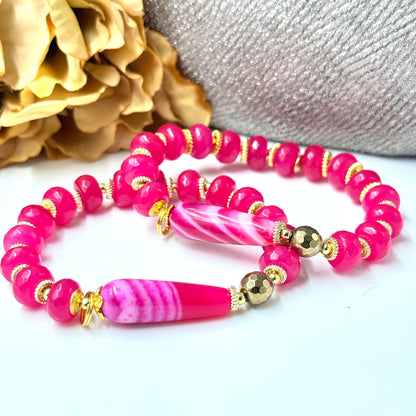 AP) Pink Striped Jade