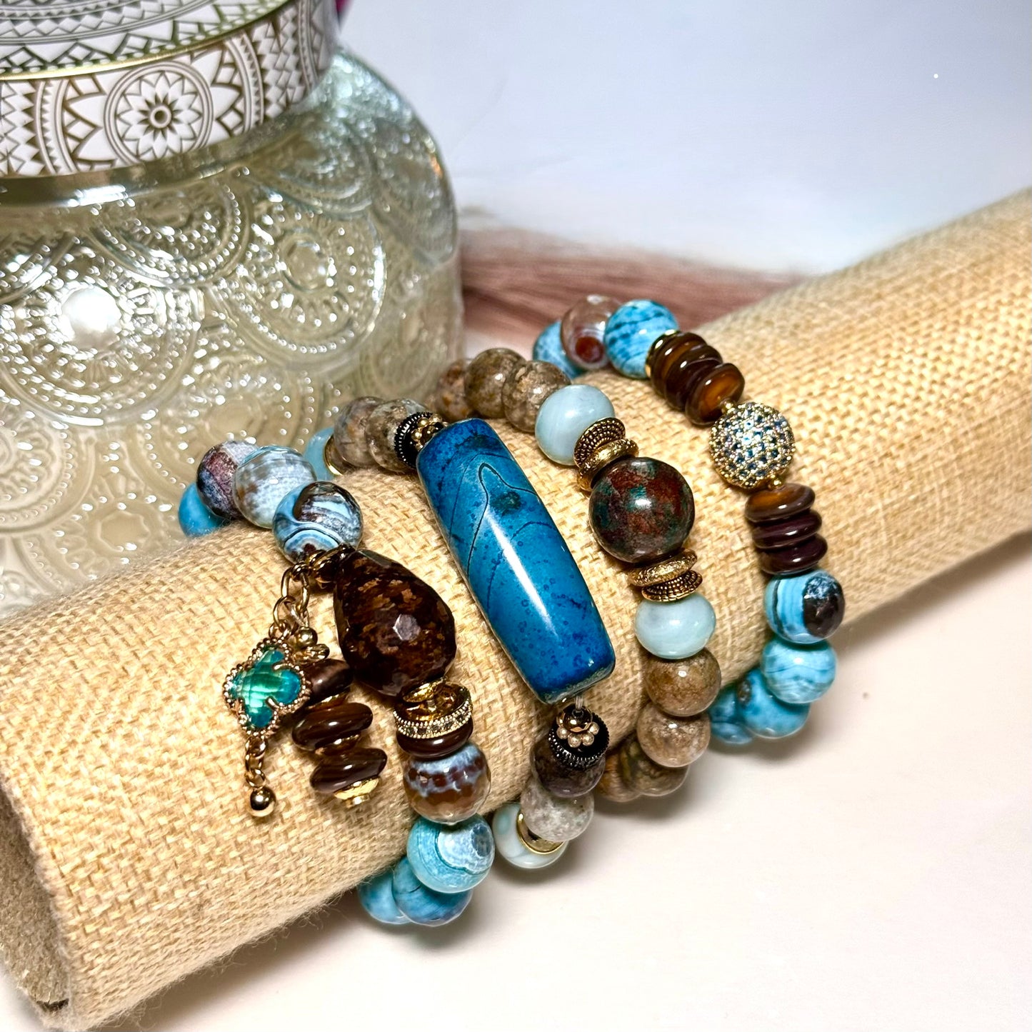 SL) The Tiffany Beaded Stack
