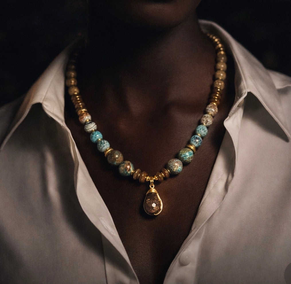 NK) The Tiffany Beaded Necklace
