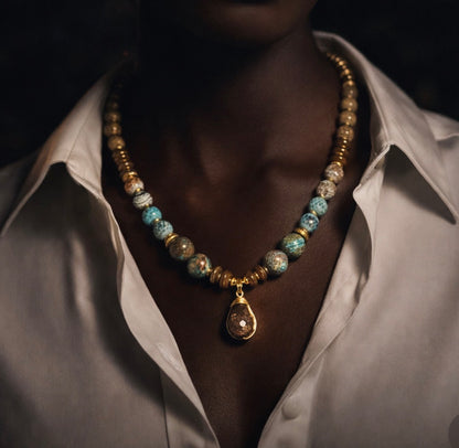 NK) The Tiffany Beaded Necklace