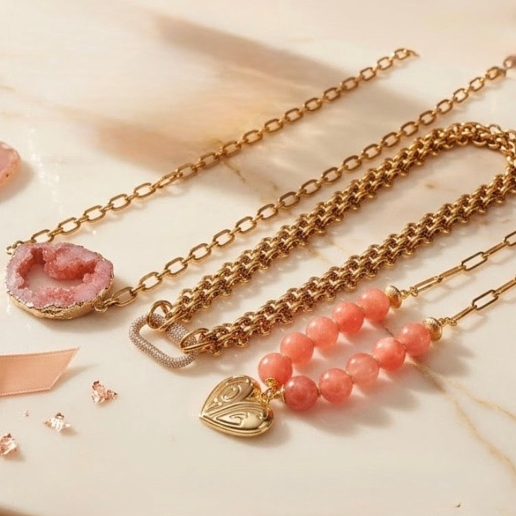 NK) Peach Blossom Necklace Layer