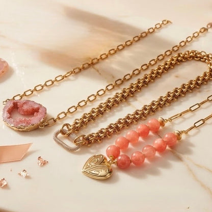 NK) Peach Blossom Necklace Layer