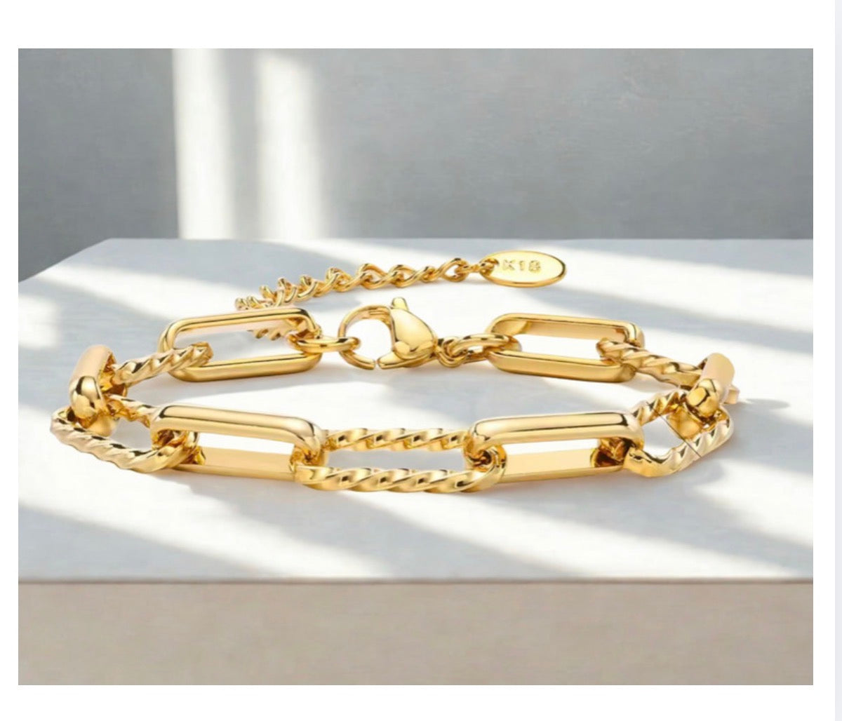 MT) Twist Link Chain Bracelet