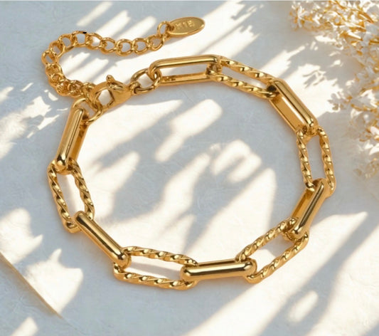 MT) Twist Link Chain Bracelet