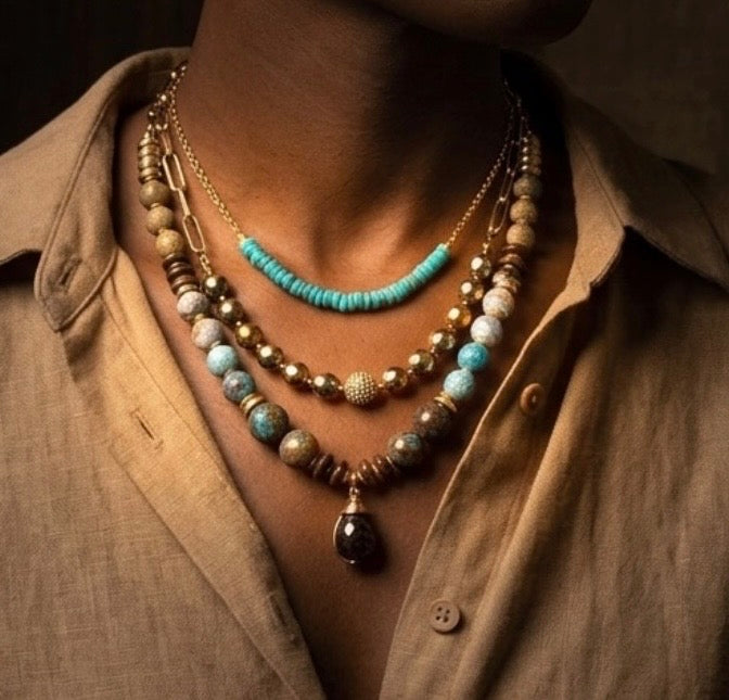 NK) The Tiffany Beaded Necklace