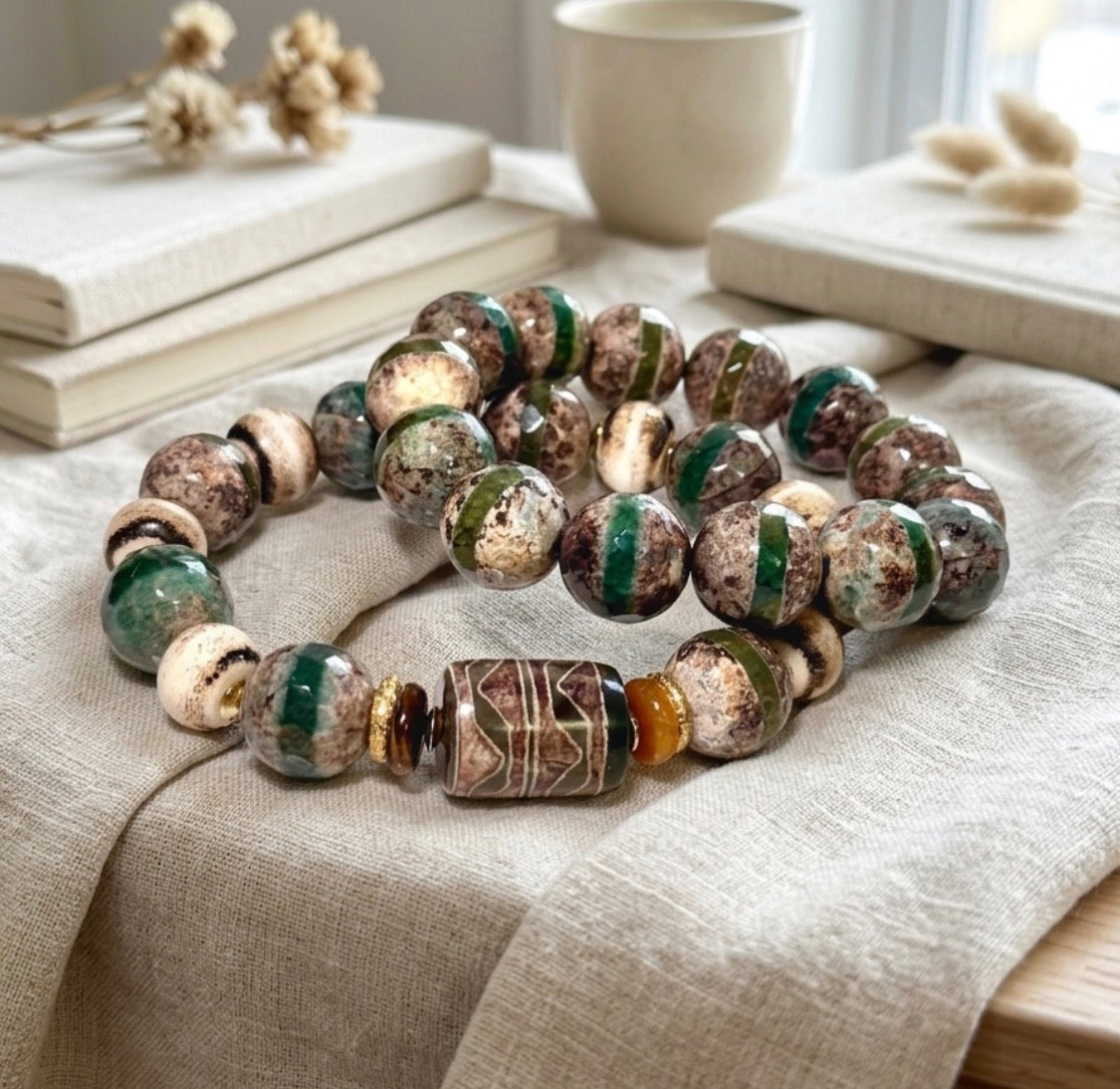 MS) Tibetan Moss Bracelet