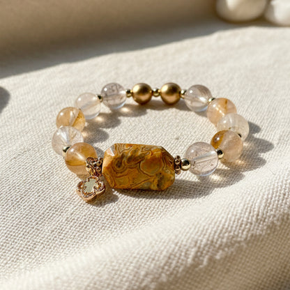 AY) Crazy Lace Clover Bracelet