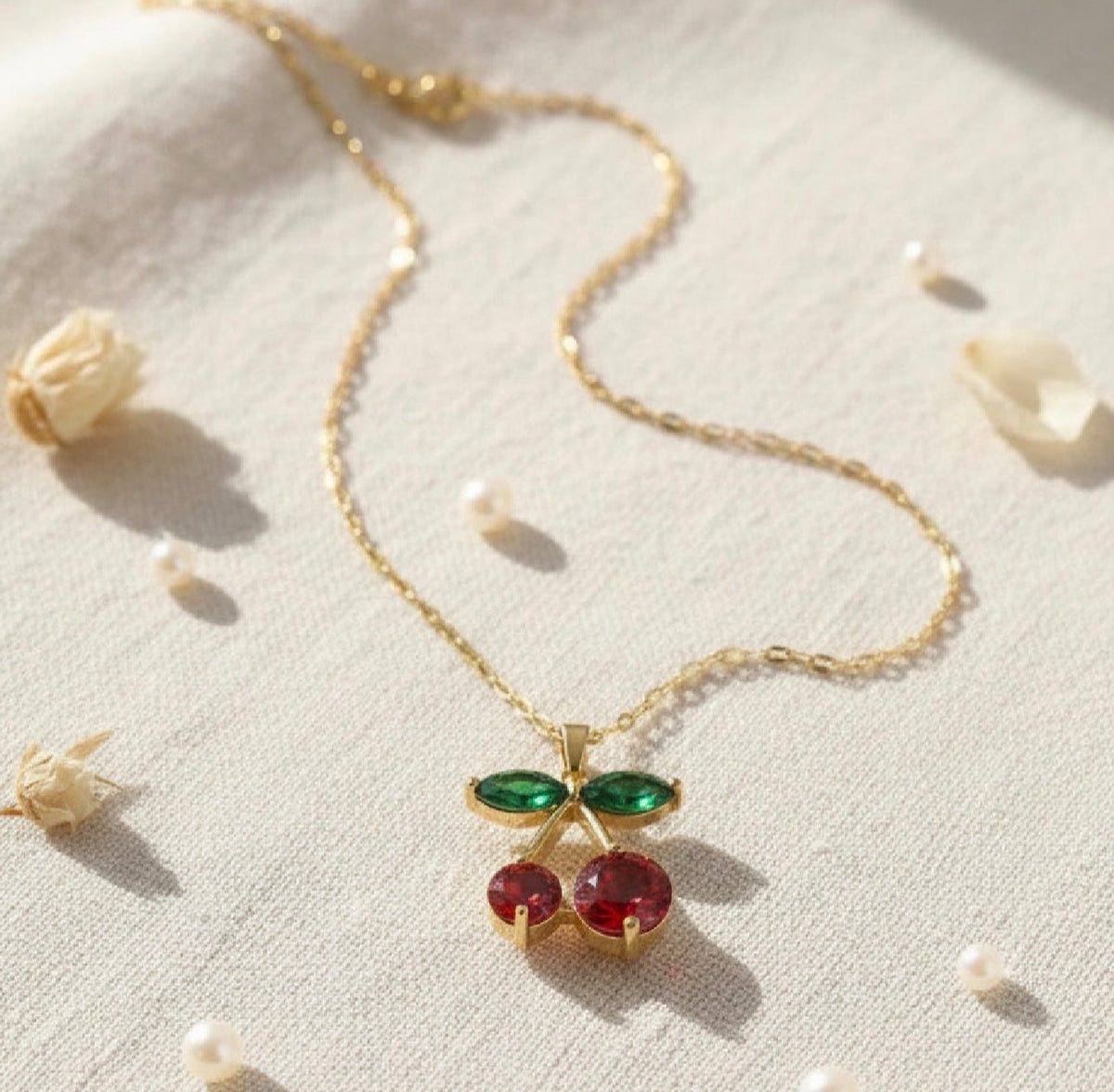 NK) Cherry Link Chain Necklace