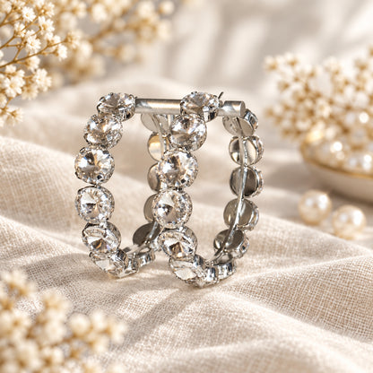 Mega Crystal Hoops