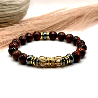 MS) King Me - Red Tiger Eye