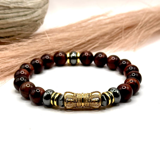 MS) King Me - Red Tiger Eye