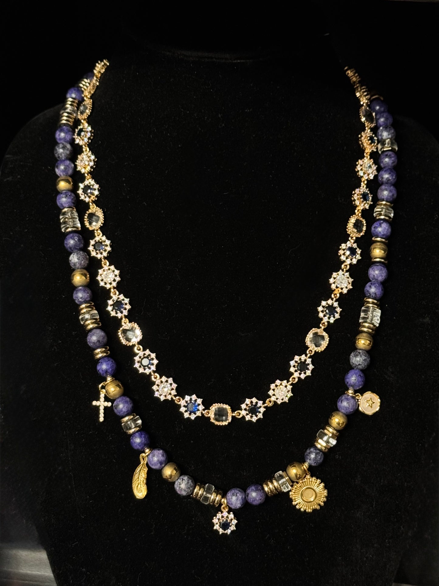 ZZ) DAK Custom Blue Necklace Set