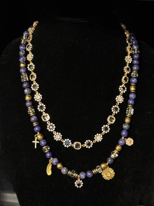 ZZ) DAK Custom Blue Necklace Set