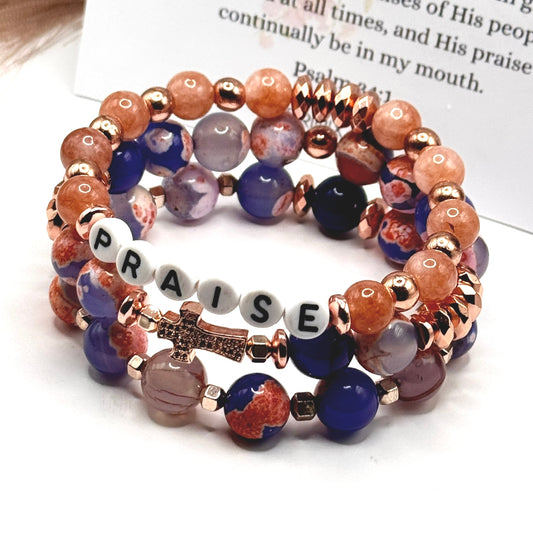 SP) Praise - Affirmation Bracelet Stack