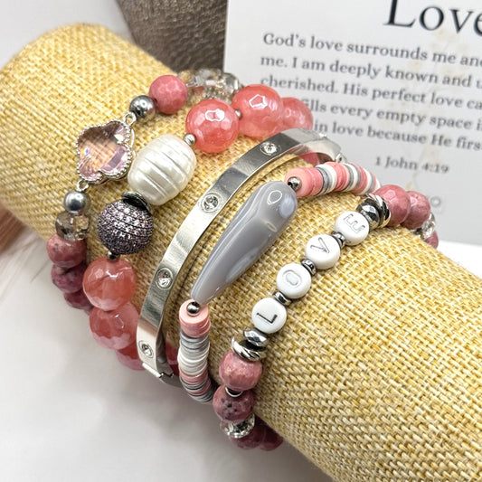 SP) Love - Affirmation Bracelet Stack