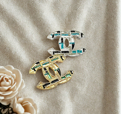 Z) CC Turquoise Brooch
