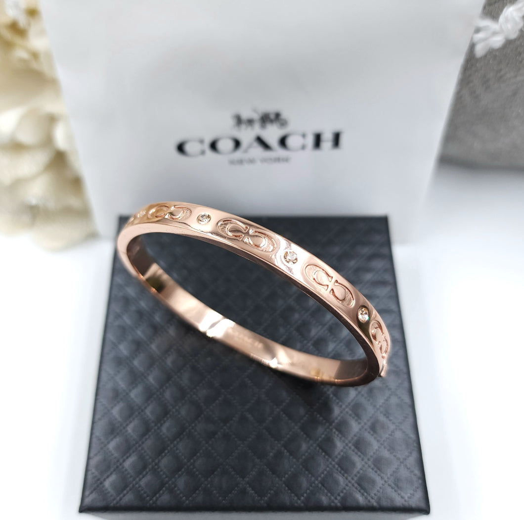 Coach | Jewelry | Coach Bracelet Set Including A Gold Silver And Rose Gold  Bangle | Poshmark